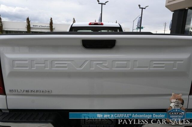 2024 Chevrolet Silverado 1500 / 4X4 / Regular Cab / 5.3L V8 / Seats 3 / Power Locks, Windows & Mirrors / Lane Departure Alert / Apple CarPlay & Android Auto / Back Up Camera / Push Button Start / Bed Liner / Tow PKg / 1-Owner / Only 12k Miles Anchorage AK 2024 Chevrolet Silverado 1500 / 4X4 / Regular Cab / 5.3L V8 / Seats 3 / Power Locks, Windows & Mirrors / Lane Departure Alert / Apple CarPlay & Android Auto / Back Up Camera / Push Button Start / Bed Liner / Tow PKg / 1-Owner / Only 12k Miles Anchorage AK