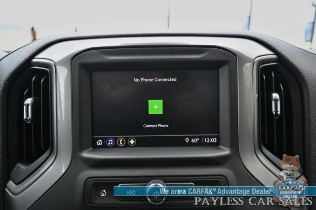 2024 Chevrolet Silverado 1500 / 4X4 / Regular Cab / 5.3L V8 / Seats 3 / Power Locks, Windows & Mirrors / Lane Departure Alert / Apple CarPlay & Android Auto / Back Up Camera / Push Button Start / Bed Liner / Tow PKg / 1-Owner / Only 12k Miles Anchorage AK 2024 Chevrolet Silverado 1500 / 4X4 / Regular Cab / 5.3L V8 / Seats 3 / Power Locks, Windows & Mirrors / Lane Departure Alert / Apple CarPlay & Android Auto / Back Up Camera / Push Button Start / Bed Liner / Tow PKg / 1-Owner / Only 12k Miles Anchorage AK