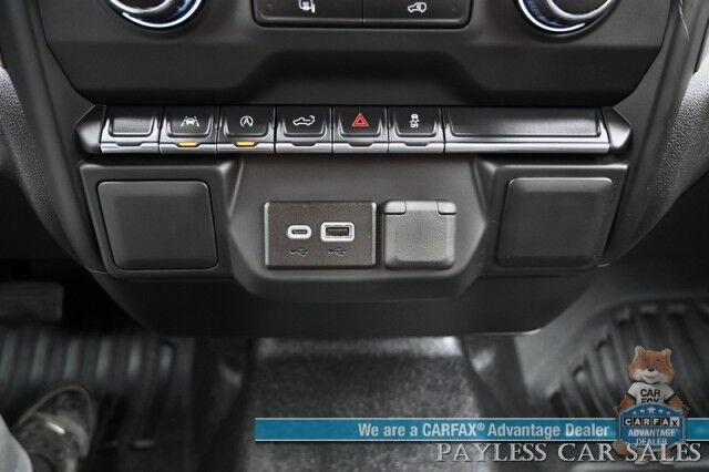 2024 Chevrolet Silverado 1500 / 4X4 / Regular Cab / 5.3L V8 / Seats 3 / Power Locks, Windows & Mirrors / Lane Departure Alert / Apple CarPlay & Android Auto / Back Up Camera / Push Button Start / Bed Liner / Tow PKg / 1-Owner / Only 12k Miles Anchorage AK 2024 Chevrolet Silverado 1500 / 4X4 / Regular Cab / 5.3L V8 / Seats 3 / Power Locks, Windows & Mirrors / Lane Departure Alert / Apple CarPlay & Android Auto / Back Up Camera / Push Button Start / Bed Liner / Tow PKg / 1-Owner / Only 12k Miles Anchorage AK