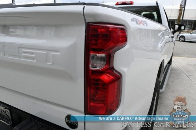 2024 Chevrolet Silverado 1500 / 4X4 / Regular Cab / 5.3L V8 / Seats 3 / Power Locks, Windows & Mirrors / Lane Departure Alert / Apple CarPlay & Android Auto / Back Up Camera / Push Button Start / Bed Liner / Tow PKg / 1-Owner / Only 12k Miles Anchorage AK 2024 Chevrolet Silverado 1500 / 4X4 / Regular Cab / 5.3L V8 / Seats 3 / Power Locks, Windows & Mirrors / Lane Departure Alert / Apple CarPlay & Android Auto / Back Up Camera / Push Button Start / Bed Liner / Tow PKg / 1-Owner / Only 12k Miles Anchorage AK