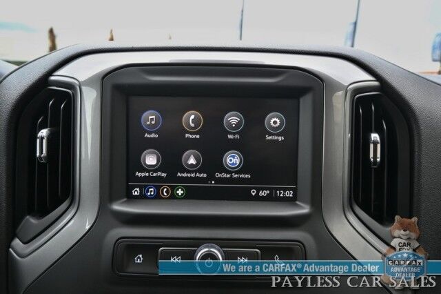 2024 Chevrolet Silverado 1500 / 4X4 / Regular Cab / 5.3L V8 / Seats 3 / Power Locks, Windows & Mirrors / Lane Departure Alert / Apple CarPlay & Android Auto / Back Up Camera / Push Button Start / Bed Liner / Tow PKg / 1-Owner / Only 12k Miles Anchorage AK 2024 Chevrolet Silverado 1500 / 4X4 / Regular Cab / 5.3L V8 / Seats 3 / Power Locks, Windows & Mirrors / Lane Departure Alert / Apple CarPlay & Android Auto / Back Up Camera / Push Button Start / Bed Liner / Tow PKg / 1-Owner / Only 12k Miles Anchorage AK