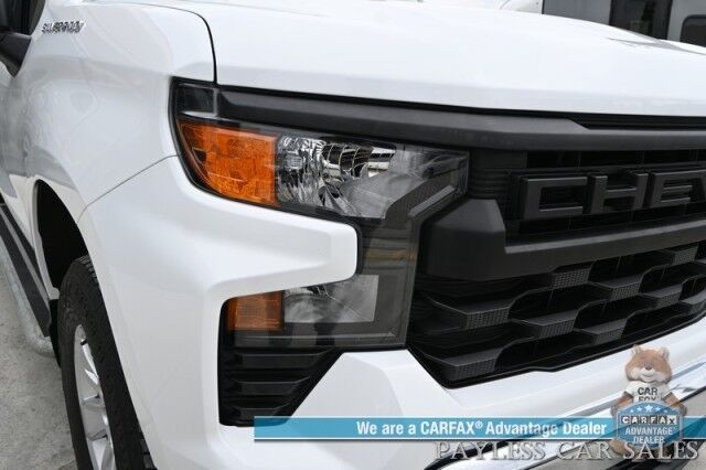 2024 Chevrolet Silverado 1500 / 4X4 / Regular Cab / 5.3L V8 / Seats 3 / Power Locks, Windows & Mirrors / Lane Departure Alert / Apple CarPlay & Android Auto / Back Up Camera / Push Button Start / Bed Liner / Tow PKg / 1-Owner / Only 12k Miles Anchorage AK 2024 Chevrolet Silverado 1500 / 4X4 / Regular Cab / 5.3L V8 / Seats 3 / Power Locks, Windows & Mirrors / Lane Departure Alert / Apple CarPlay & Android Auto / Back Up Camera / Push Button Start / Bed Liner / Tow PKg / 1-Owner / Only 12k Miles Anchorage AK