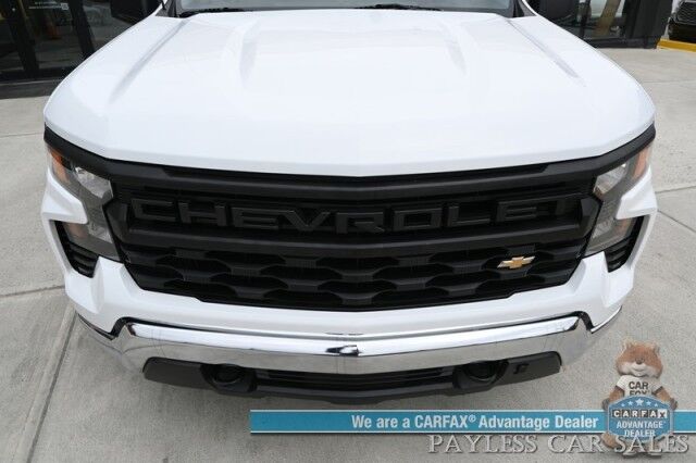 2024 Chevrolet Silverado 1500 / 4X4 / Regular Cab / 5.3L V8 / Seats 3 / Power Locks, Windows & Mirrors / Lane Departure Alert / Apple CarPlay & Android Auto / Back Up Camera / Push Button Start / Bed Liner / Tow PKg / 1-Owner / Only 12k Miles Anchorage AK 2024 Chevrolet Silverado 1500 / 4X4 / Regular Cab / 5.3L V8 / Seats 3 / Power Locks, Windows & Mirrors / Lane Departure Alert / Apple CarPlay & Android Auto / Back Up Camera / Push Button Start / Bed Liner / Tow PKg / 1-Owner / Only 12k Miles Anchorage AK