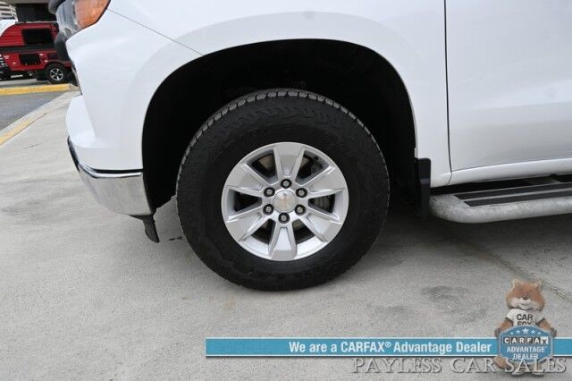 2024 Chevrolet Silverado 1500 / 4X4 / Regular Cab / 5.3L V8 / Seats 3 / Power Locks, Windows & Mirrors / Lane Departure Alert / Apple CarPlay & Android Auto / Back Up Camera / Push Button Start / Bed Liner / Tow PKg / 1-Owner / Only 12k Miles Anchorage AK 2024 Chevrolet Silverado 1500 / 4X4 / Regular Cab / 5.3L V8 / Seats 3 / Power Locks, Windows & Mirrors / Lane Departure Alert / Apple CarPlay & Android Auto / Back Up Camera / Push Button Start / Bed Liner / Tow PKg / 1-Owner / Only 12k Miles Anchorage AK