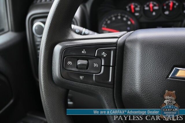 2024 Chevrolet Silverado 1500 / 4X4 / Regular Cab / 5.3L V8 / Seats 3 / Power Locks, Windows & Mirrors / Lane Departure Alert / Apple CarPlay & Android Auto / Back Up Camera / Push Button Start / Bed Liner / Tow PKg / 1-Owner / Only 12k Miles Anchorage AK 2024 Chevrolet Silverado 1500 / 4X4 / Regular Cab / 5.3L V8 / Seats 3 / Power Locks, Windows & Mirrors / Lane Departure Alert / Apple CarPlay & Android Auto / Back Up Camera / Push Button Start / Bed Liner / Tow PKg / 1-Owner / Only 12k Miles Anchorage AK