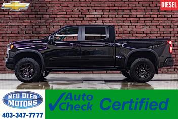 2024_Chevrolet_Silverado 1500_4x4 Crew Cab ZR2 Diesel Leather Roof Nav BCam_ Red Deer AB