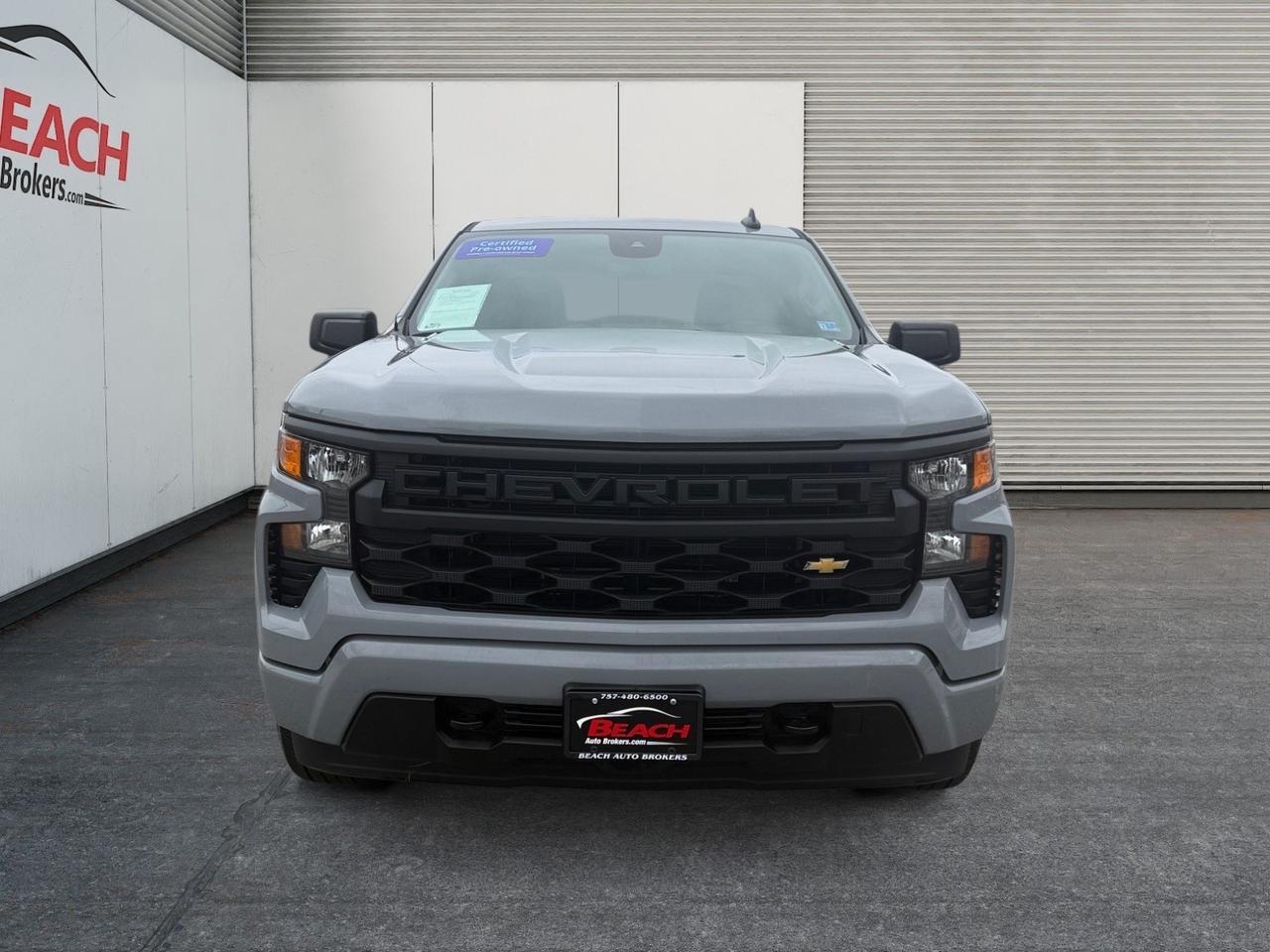 2024 Chevrolet Silverado 1500 Custom, RUNNING BOARDS, TONNEAU COVER, TOW PACKAGE, TOW HOOKS, APPLE CARPLAY/ANDROID AUTO, WIFI, NAVIGATION, BLUETOOTH, LOW MILES, CLEAN CARFAX! Norfolk VA