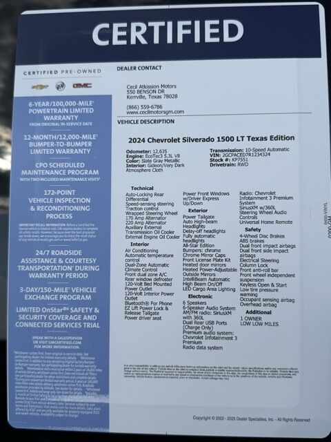 2024 Chevrolet Silverado 1500 LT  TX