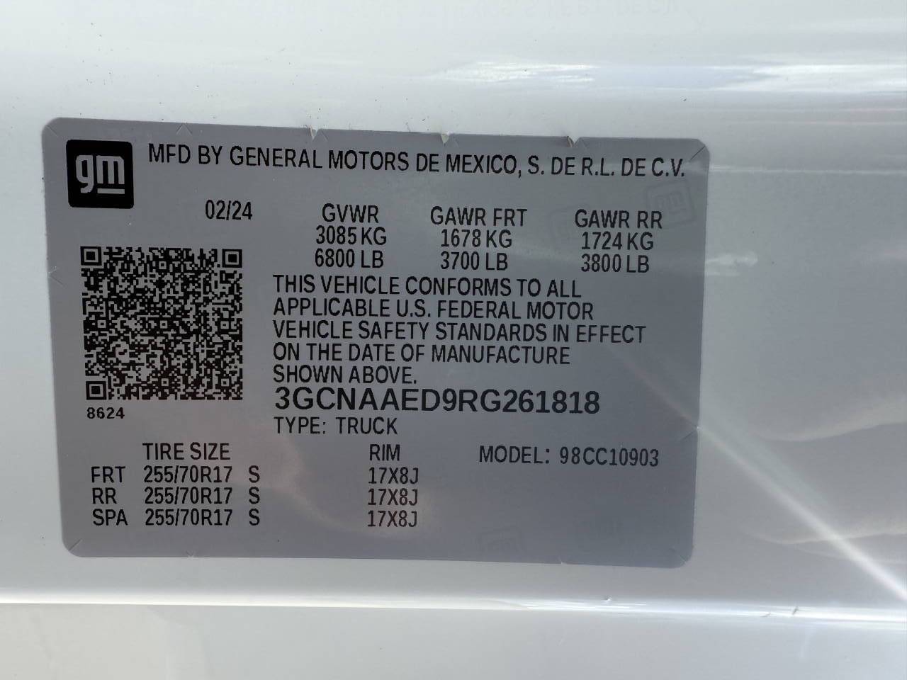 2024 Chevrolet Silverado 1500 Work Truck 4x2 2dr Regular Cab 8 ft. LB Eldridge IA