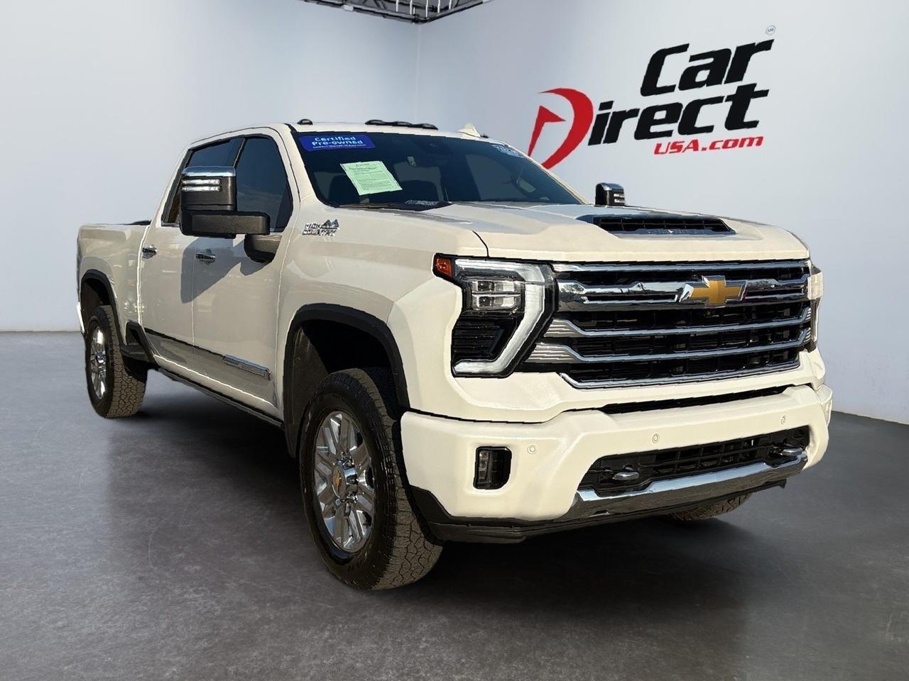 2024 Chevrolet Silverado 2500HD High Country, POWER RUNNING BOARDS, GOOSENECK/5TH WHEEL TOW PACKAGE, POWER TAILGATE, HEADS-UP DISPLAY, 360 BACKUP CAMERA, BED VIEW CAMERA, HEATED & COOLING SEATS, SUNROOF, ONLY 1 OWNER, CLEAN CARFAX, DRIVE ON THE HIGH ROAD! Virginia Beach VA