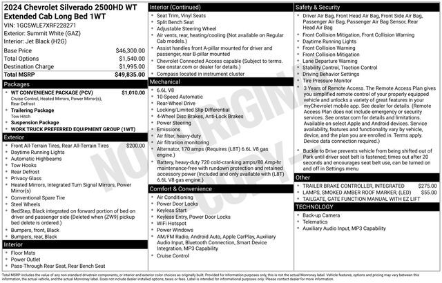 2024 Chevrolet Silverado 2500HD Work Truck Raleigh NC