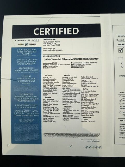 2024 Chevrolet Silverado 3500HD High Country Kerrville TX