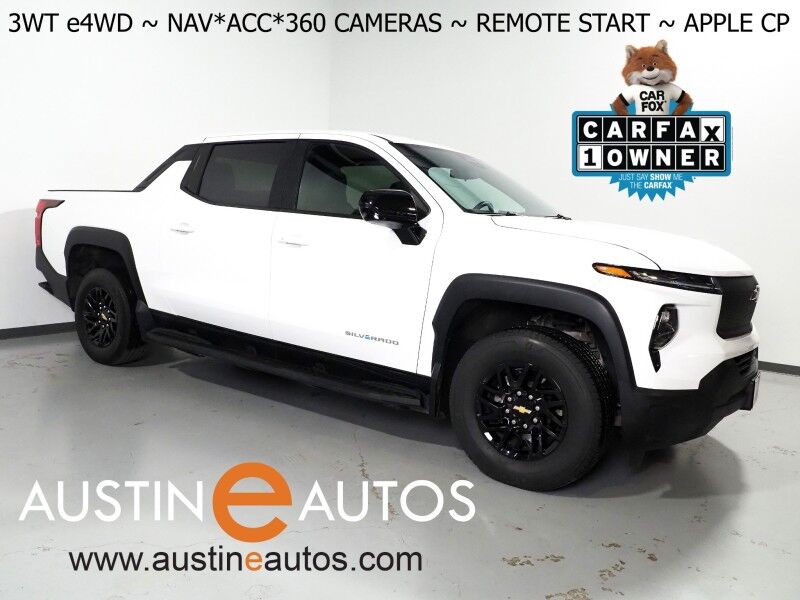 2024 Chevrolet Silverado EV 3WT e4WD *NAVIGATION, ADAPTIVE CRUISE, SAFETY ALERTS, 360 VIEW CAMERAS, COLOR TOUCHSCREEN, REMOTE START, KEYLESS ENTRY, LED HEADLIGHTS, ALLOY WHEELS, ANDROID & APPLE