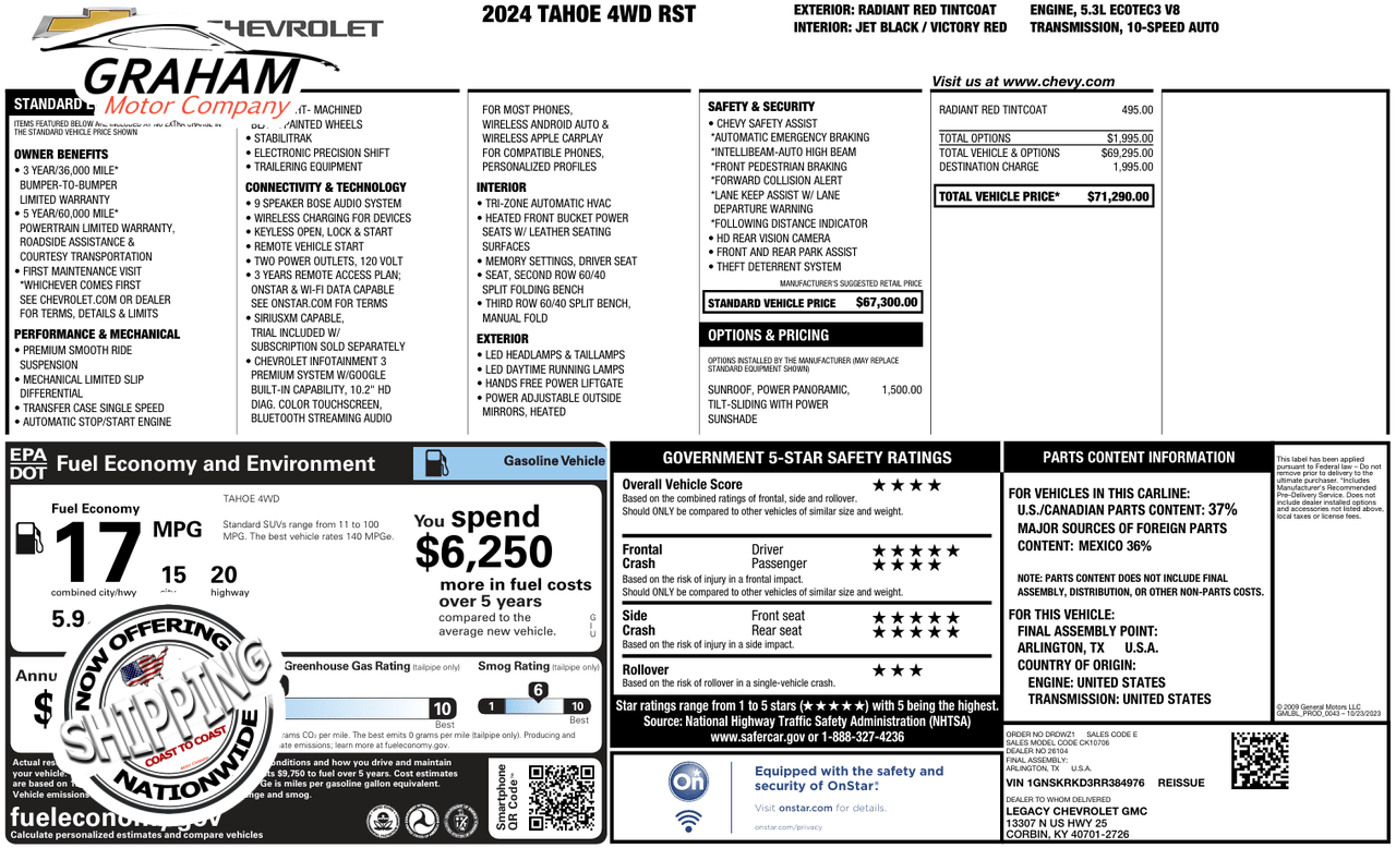 2024 Chevrolet Tahoe RST