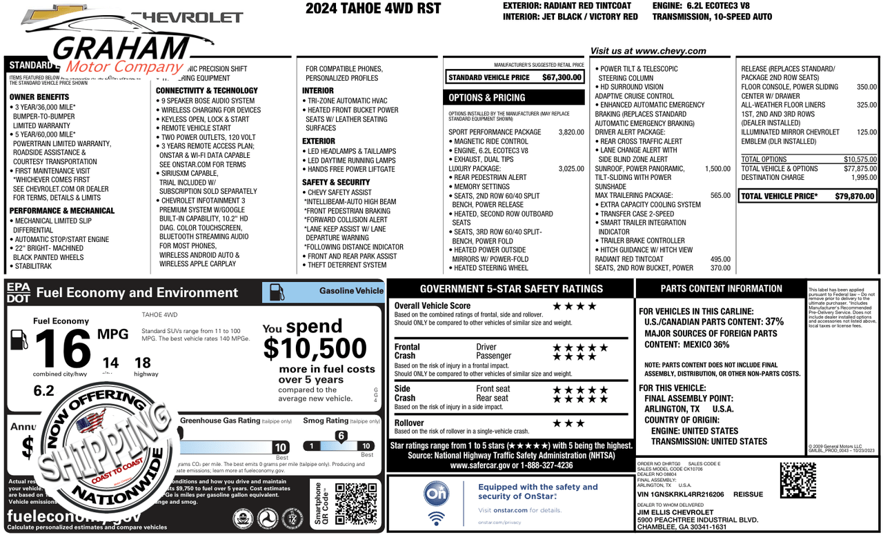 2024 Chevrolet Tahoe RST