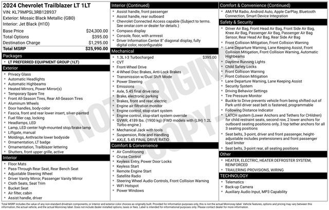 2024 Chevrolet TrailBlazer LT Raleigh NC