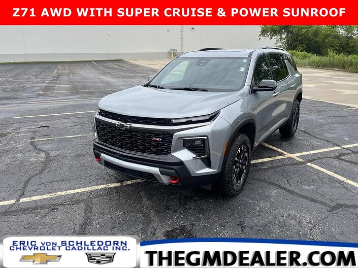 2024 Chevrolet Traverse Z71 AWD EnhancedDrivingPkg w/SuperCruise AdptvCrz Sunroof HeatedEvotex RearCameraMirror Milwaukee WI