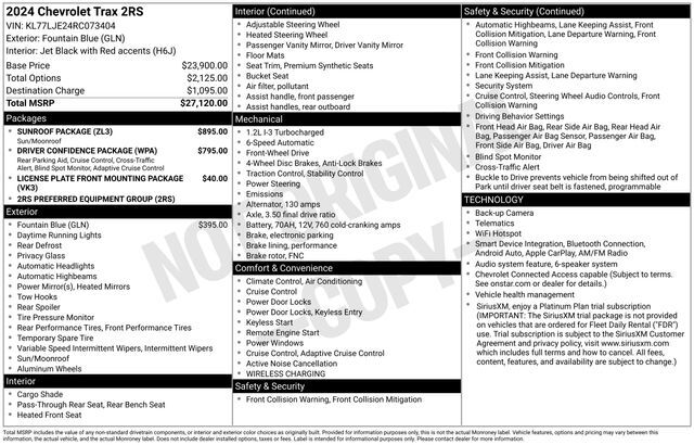 2024 Chevrolet Trax 2RS Raleigh NC