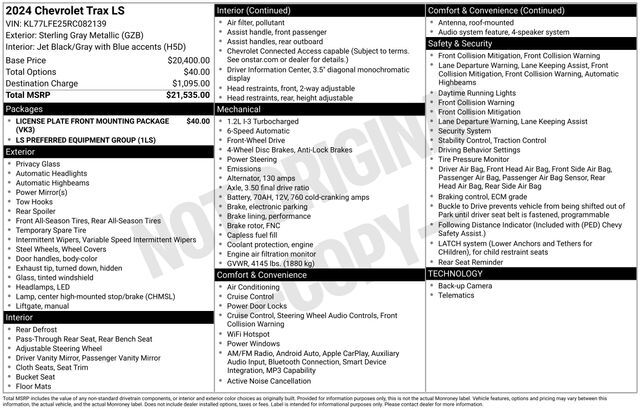 2024 Chevrolet Trax LS Raleigh NC
