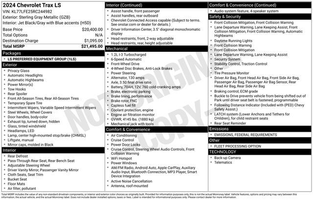 2024 Chevrolet Trax LS Raleigh NC