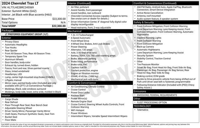 2024 Chevrolet Trax LT Raleigh NC