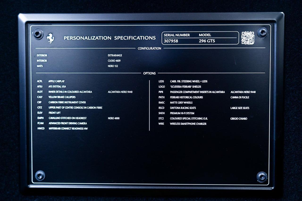 2024 Ferrari 296 GTS 1 Owner Daytona Racing Carbon Seats Suspension Lif Portland OR