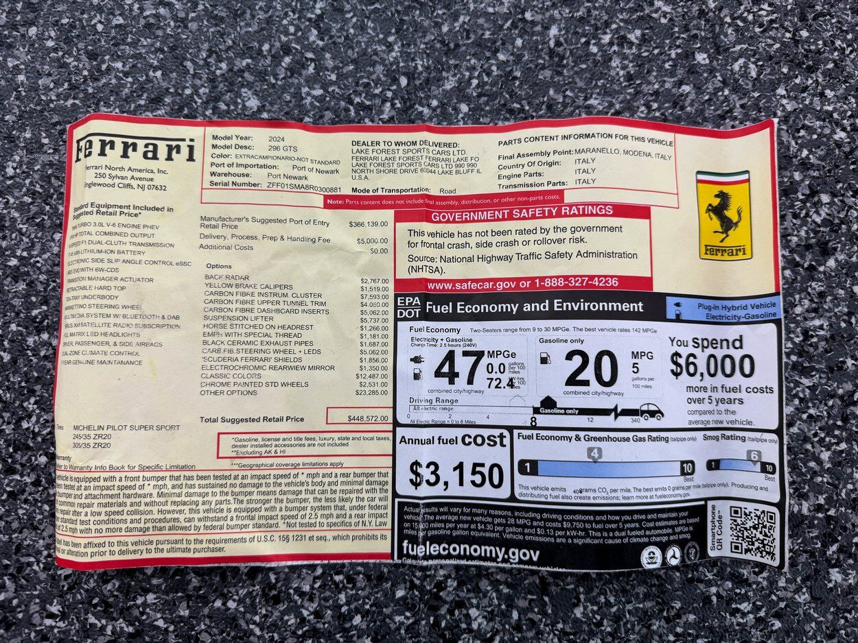 2024 Ferrari 296 GTS GTS Bellevue WA