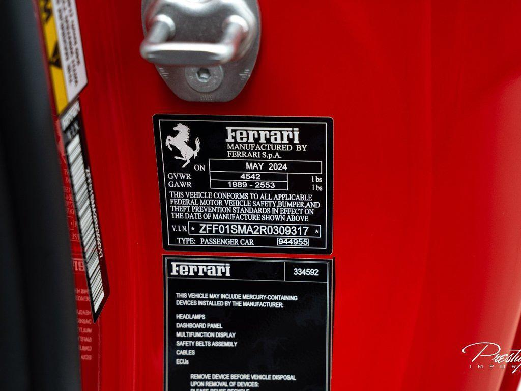 2024 Ferrari 296 Gts Convertible North Miami Beach FL