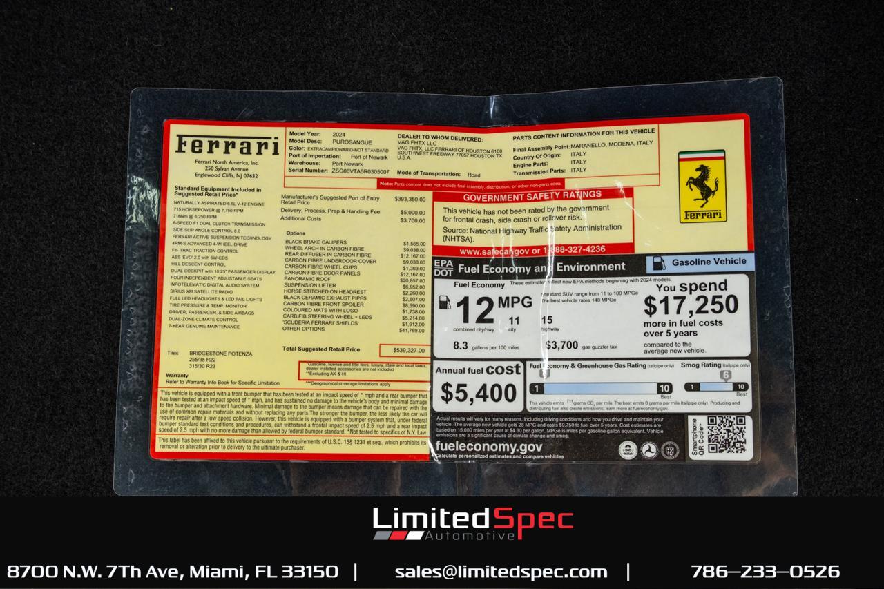 2024 Ferrari Purosangue Miami FL