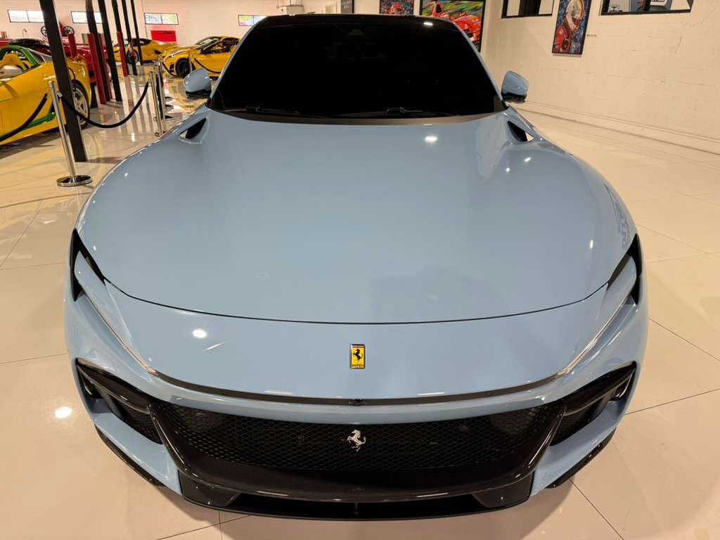 2024 Ferrari Purosangue Azzurro La Plata paint,Extra-Range interior,Burmester High-End,surround view,carbon galore AND MORE!