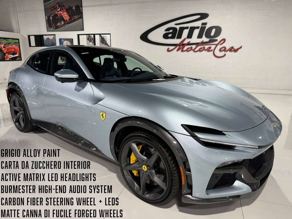 2024 Ferrari Purosangue Grigio Alloy paint,Carta da Zucchero interior,high-end audio,matte forged wheels AND MUCH MORE!!!