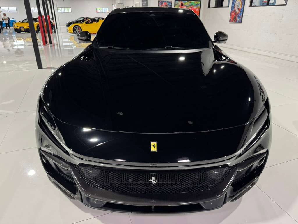 2024 Ferrari Purosangue Nero B/B paint,Extra-Range interior,large airbrushed shield,Burmester audio,carbon galore AND MORE!!
