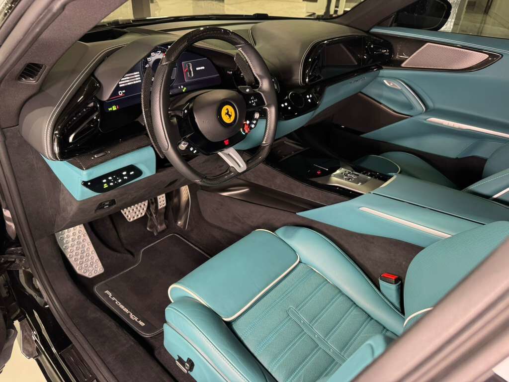 2024 Ferrari Purosangue Nero B/B paint,Extra-Range interior,large airbrushed shield,Burmester audio,carbon galore AND MORE!! Fort Lauderdale FL