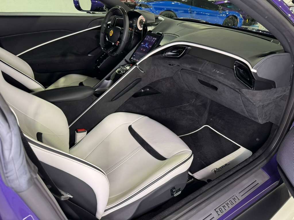 2024 Ferrari Roma Violetto Dino paint, Extra-Range interior, JBL Professional audio, forged wheels AND MUCH MORE!! Fort Lauderdale FL