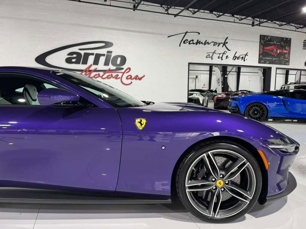 2024 Ferrari Roma Violetto Dino paint, Extra-Range interior, JBL Professional audio, forged wheels AND MUCH MORE!! Fort Lauderdale FL