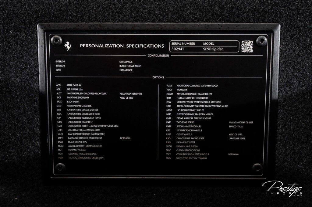 2024 Ferrari SF90 Spider Assetto Fiorano Package North Miami Beach FL