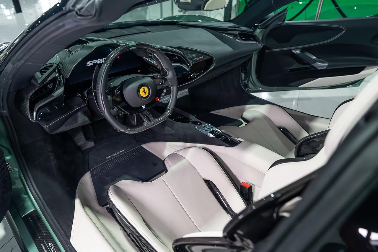 2024 Ferrari SF90 Spider Atelier New York build, Verde Francesca paint, Grigio Chiaro interior, carbon galore AND MUCH MORE!! Fort Lauderdale FL