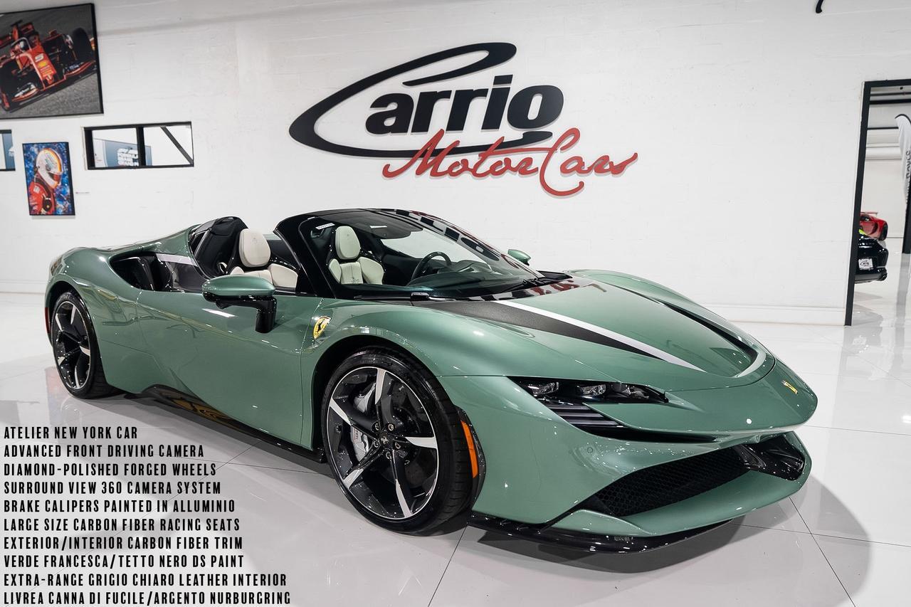 2024 Ferrari SF90 Spider Atelier New York build, Verde Francesca paint, Grigio Chiaro interior, carbon galore AND MUCH MORE!!