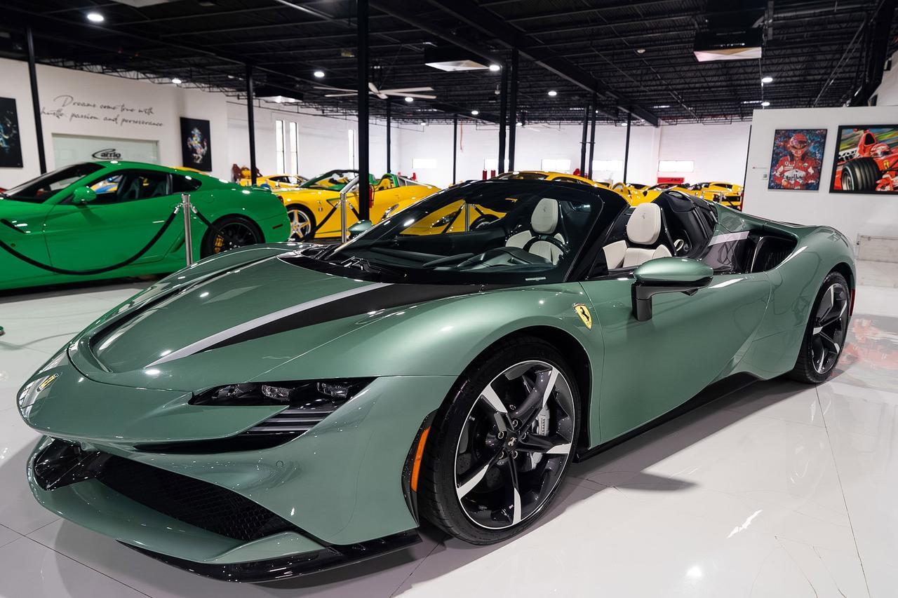 2024 Ferrari SF90 Spider Atelier New York build, Verde Francesca paint, Grigio Chiaro interior, carbon galore AND MUCH MORE!!