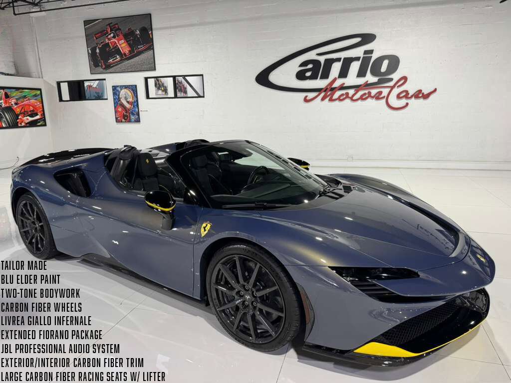 2024 Ferrari SF90 Spider TAILOR MADE NEW YORK BUILD! 1 OF 1! Rare Blu Elder paint, carbon wheels AND MUCH MUCH MORE!!!