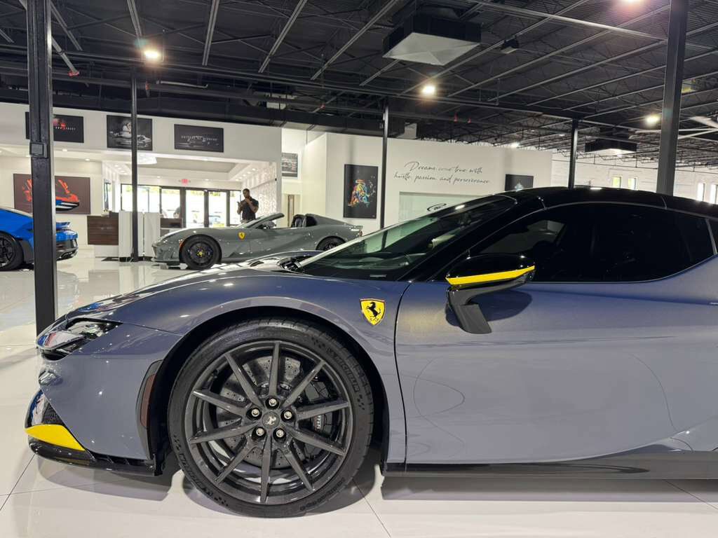 2024 Ferrari SF90 Spider TAILOR MADE NEW YORK BUILD! HUGE $884k sticker, rare Blu Elder paint, carbon wheels AND MUCH MORE!!! Fort Lauderdale FL