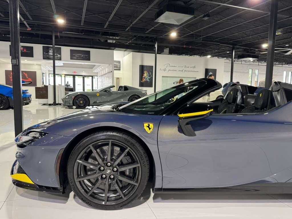2024 Ferrari SF90 Spider TAILOR MADE NEW YORK BUILD! HUGE $884k sticker, rare Blu Elder paint, carbon wheels AND MUCH MORE!!! Fort Lauderdale FL