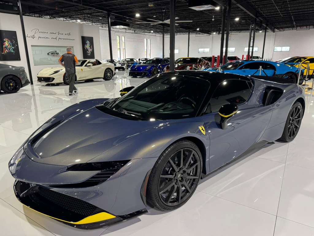 2024 Ferrari SF90 Spider TAILOR MADE NEW YORK BUILD! HUGE $884k sticker, rare Blu Elder paint, carbon wheels AND MUCH MORE!!! Fort Lauderdale FL