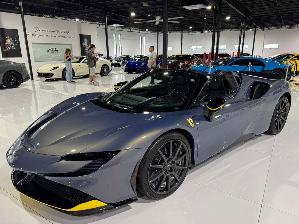 2024 Ferrari SF90 Spider TAILOR MADE NEW YORK BUILD! HUGE $884k sticker, rare Blu Elder paint, carbon wheels AND MUCH MORE!!!