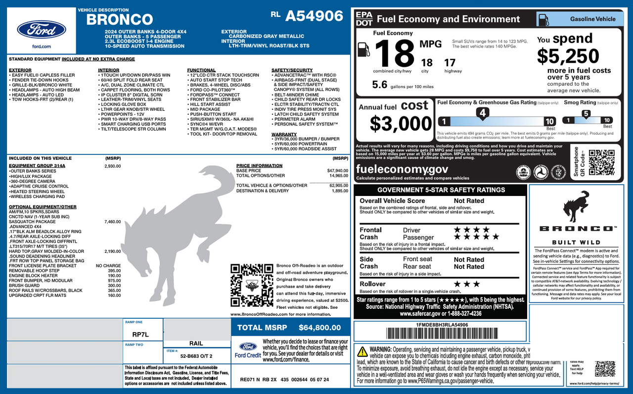 2024 Ford Bronco Outer Banks Knoxville TN