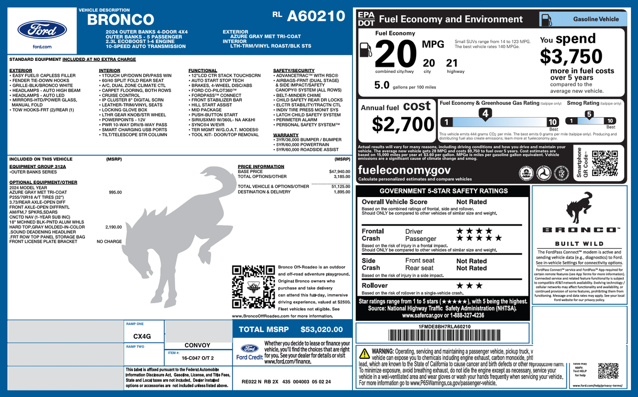 2024 Ford Bronco Outer Banks Knoxville TN