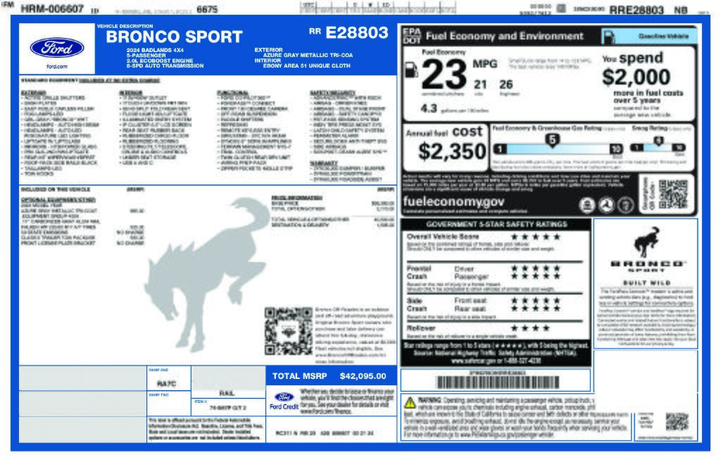2024 Ford Bronco Sport Badlands OR