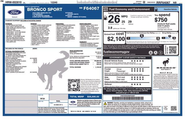 2024 Ford Bronco Sport Free Wheeling Raleigh NC
