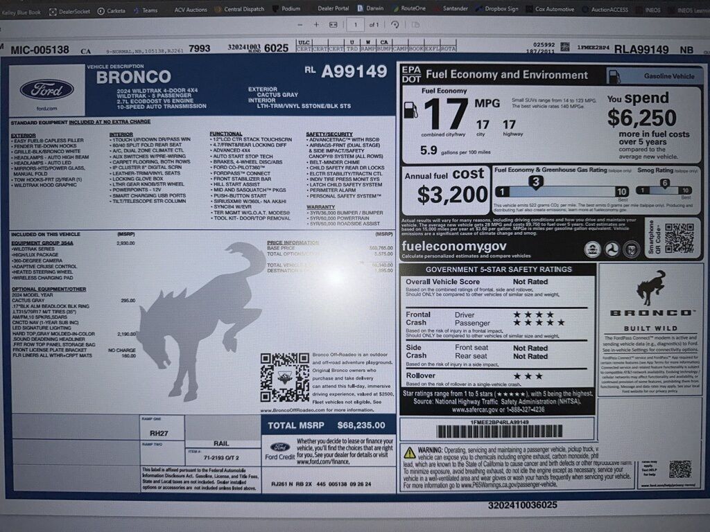 2024 Ford Bronco Wildtrak West Valley UT