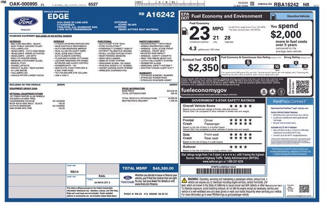 2024 Ford Edge ST Line Raleigh NC